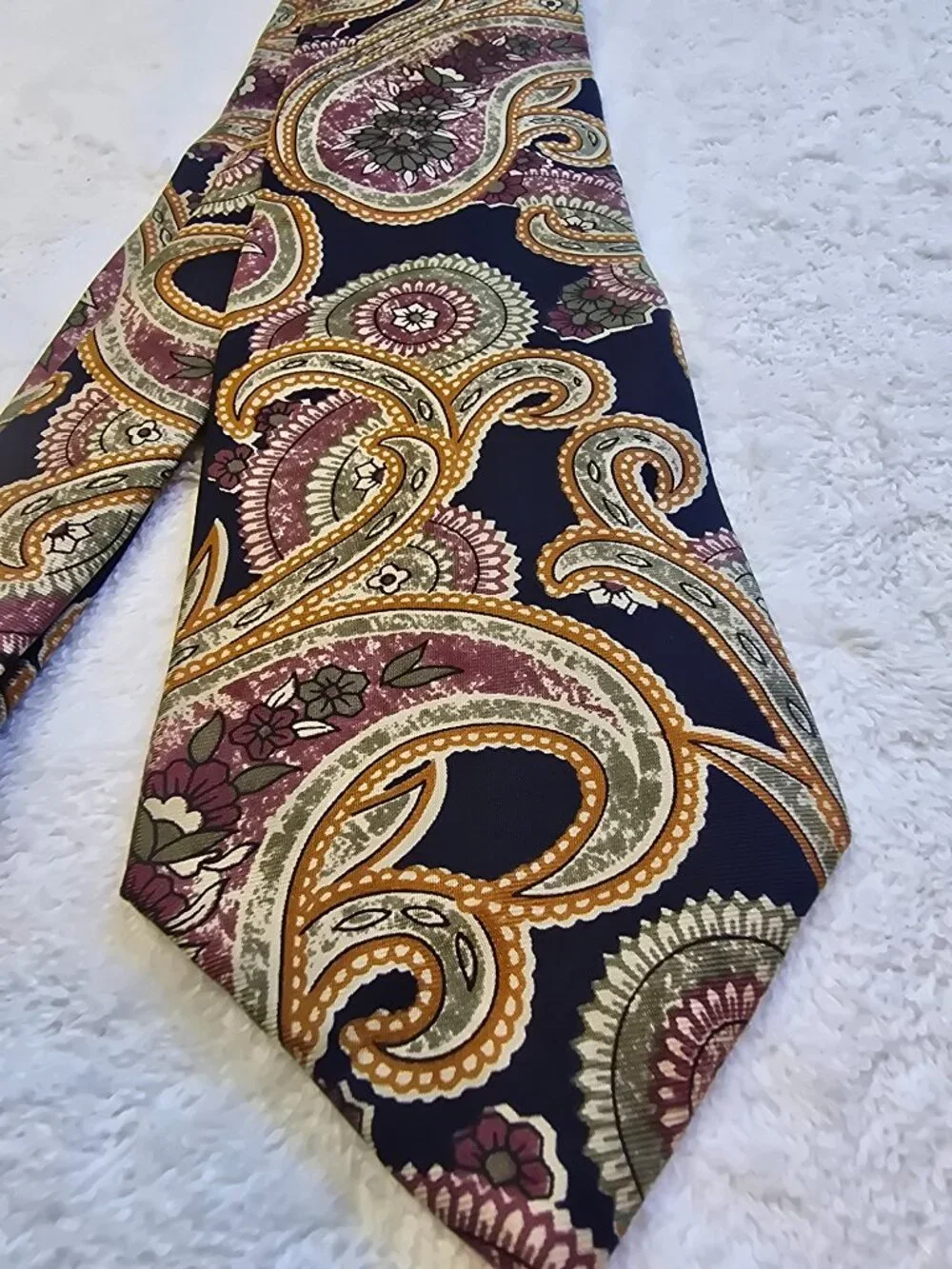 Vintage Christian Dior Monsieur Silk Tie - Floral Multicolor Paisley